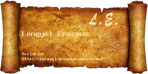 Lengyel Erazmus névjegykártya